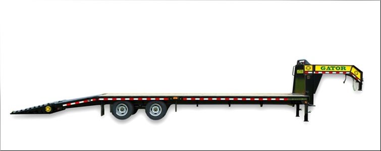 Gooseneck Flat Bed Equipment Trailer | 20 Foot + 5 Foot Flat Bed Gooseneck Equipment Trailer For Sale   Bedford County, Tennessee